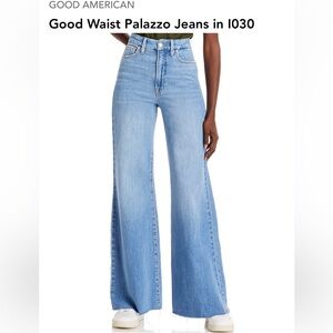 Good American Good Waist Palazzo Jeans in I030/ worn a few times.